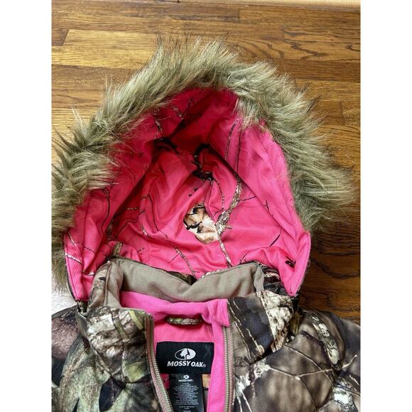 Mossy Oak Large (38-40) Ladies Camo Winter Coat Removable Fur - Picture 11 of 15